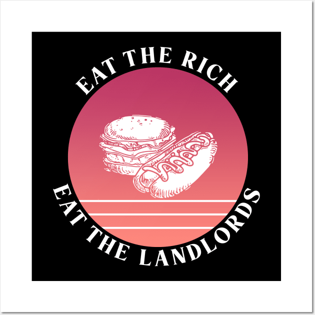 Eat The Rich Retro Cook Out Art Retro Red Summer Wall Art by aaallsmiles
